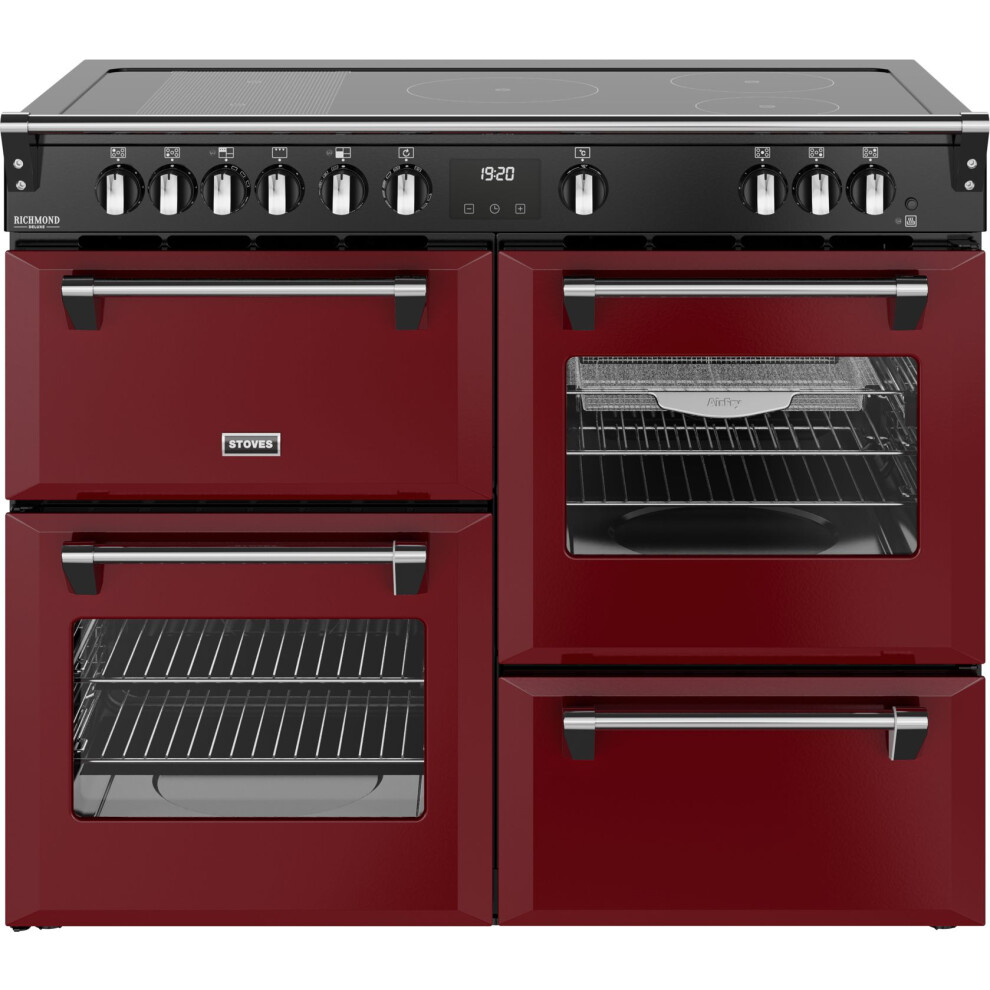 Stoves Richmond Deluxe 110Ei Rty 110Cm Electric Range Cooker With Induction Hob - Garnet - A Rated Red