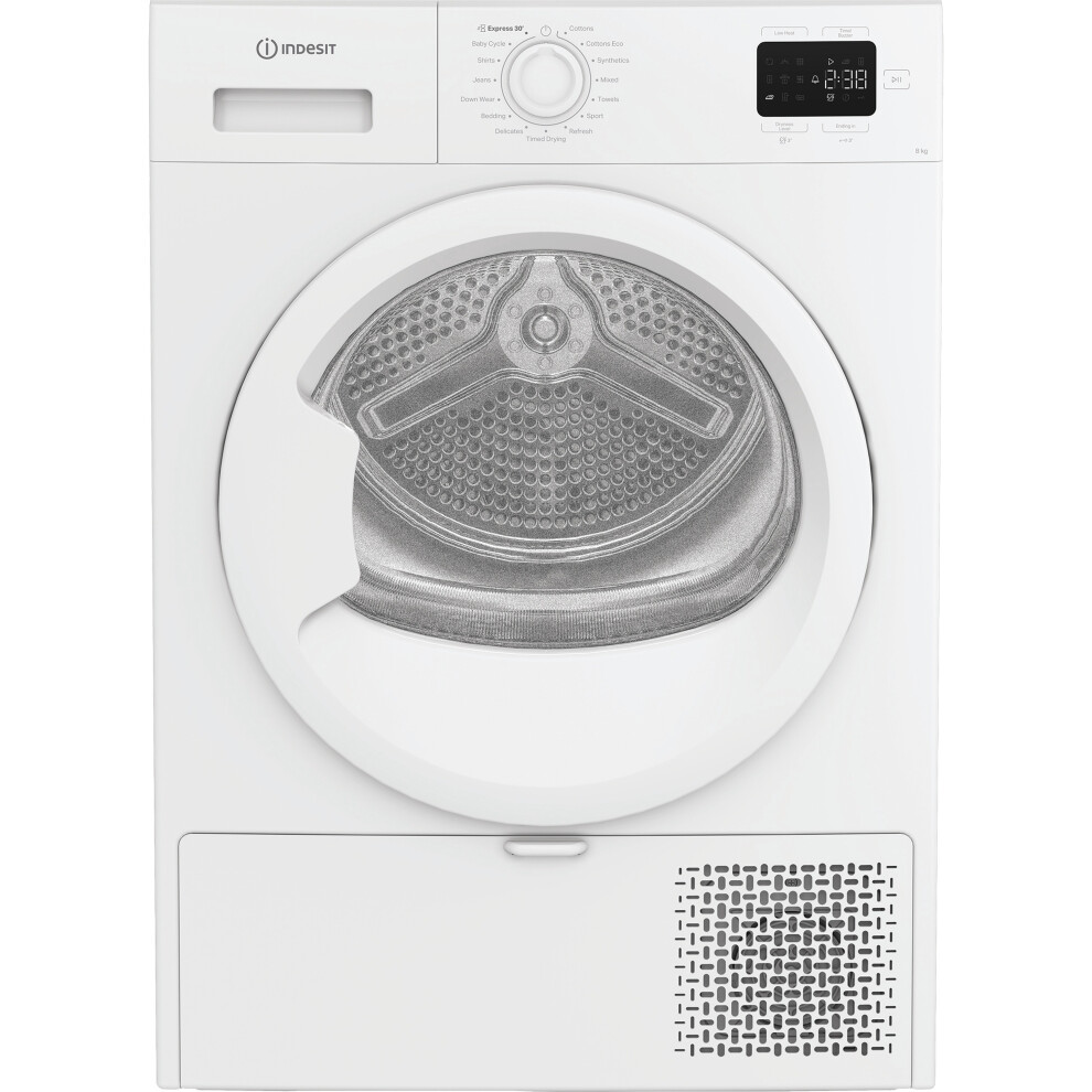Indesit C Ysd 83D Ww Uk 8Kg Heat Pump Tumble Dryer - White - A++ Rated