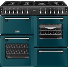 Stoves Richmond Deluxe 100DF 100cm Dual Fuel Range Cooker - Deep Marine - A Rated