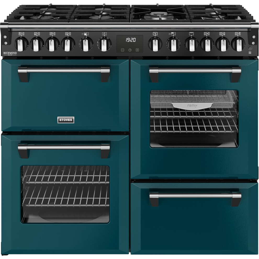 Stoves Richmond Deluxe 100Df 100Cm Dual Fuel Range Cooker - Deep Marine - A Rated