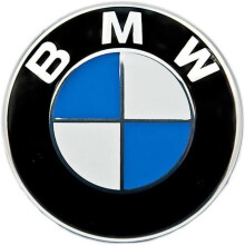Capó de coche BMW de 82 mm, negro, blanco y azul
