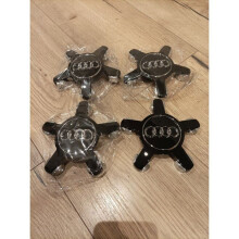 Set di 4 coprimozzi neri per Audi Ø Diametro 60 mm 4B0 601 170