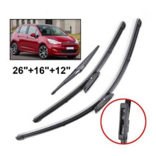 Set of 3 Front and Rear Wiper Blades for Citroen C4 Grand Picasso MK2 C4 Picasso MK2 2013 2014 2015 2016 2017