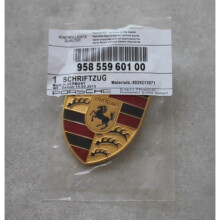Porsche classic hood badge yellow logo emblem