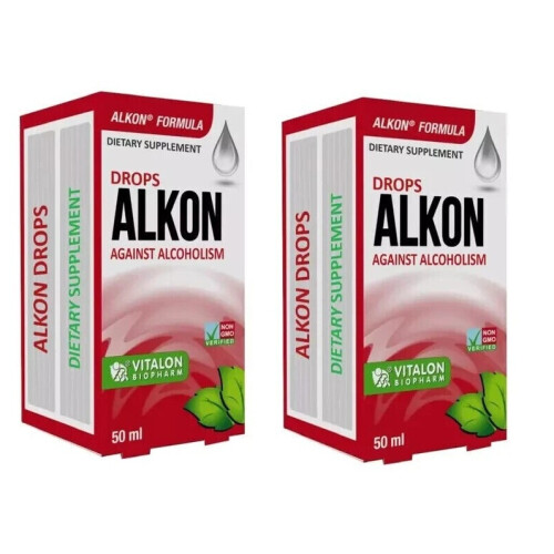 2X ALKON causes repulsion to alcohol and nausea 50ml