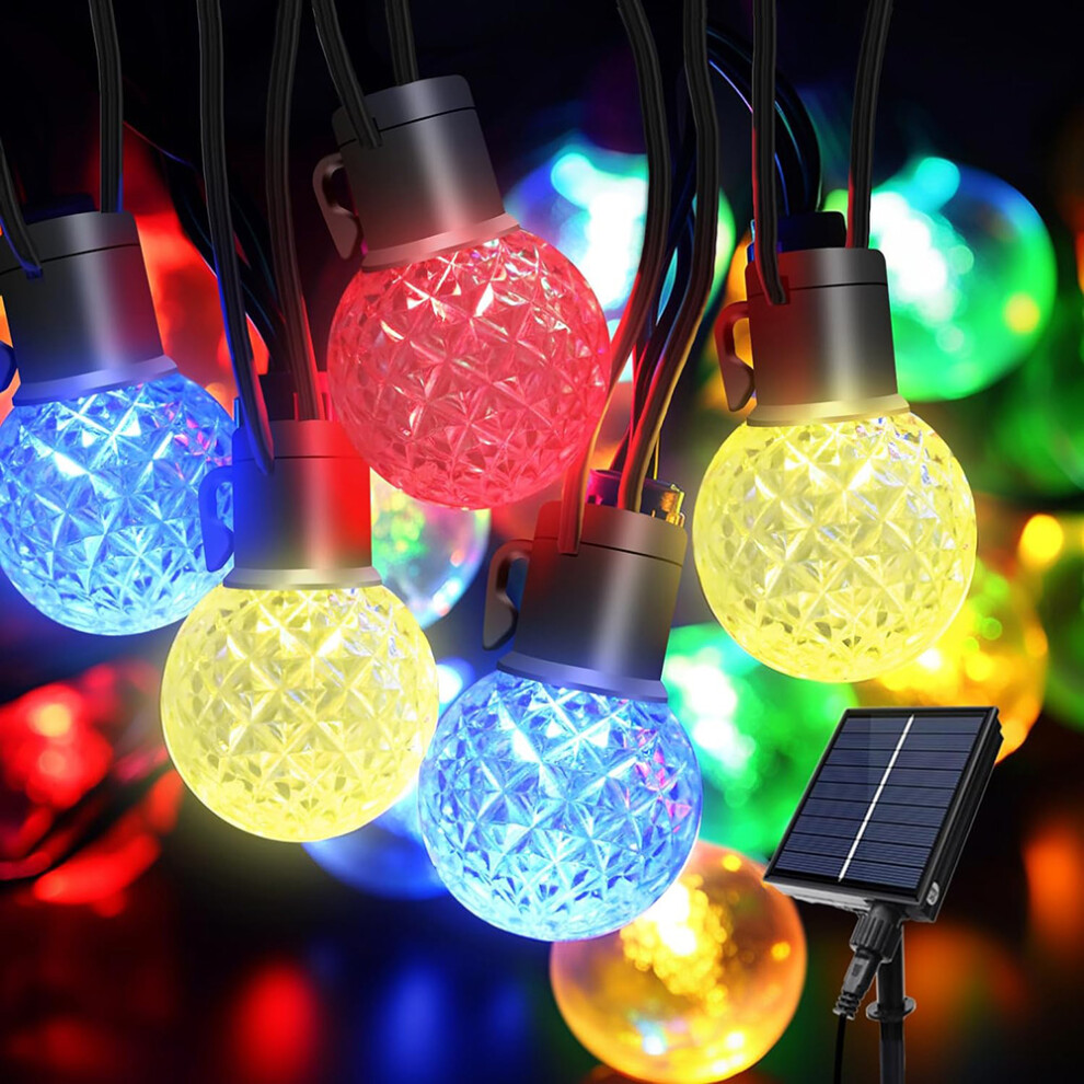 Solar Smart RGBIC String Light with 25 Ball Bulbs 9M cable with Remote Control