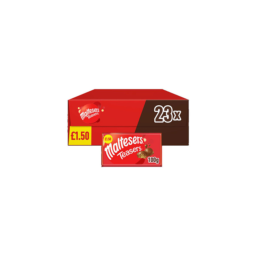 Maltesers Teasers Milk Chocolate & Honeycomb Block Bar100g(Pack Of 23)