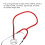 Professional Single Head Stethoscope Aluminium Alloy Heart Lung Detection Echoscope (Red) 10