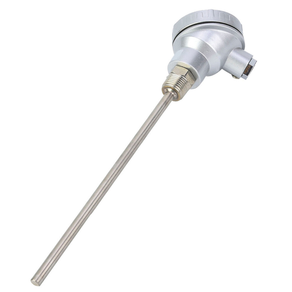 RTD PT100 Temperature Sensor Probe 1/2" NPT Thread Thermocouple Terminal Head(PT 200mm)