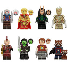 8PCS Superhero Series Radex Adam Mantis Female Groot Assembled Building Blocks Minifigure Toys