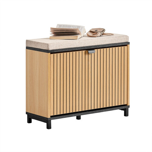 en.casa Schuhschrank Gjern Schuhkommode 91 x 72 x 37cm mit 2 Türen
