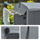 SoBuy Υπαίθριο Γκαράζ KLS11-DG Γκρι 120x176x163 cm 10