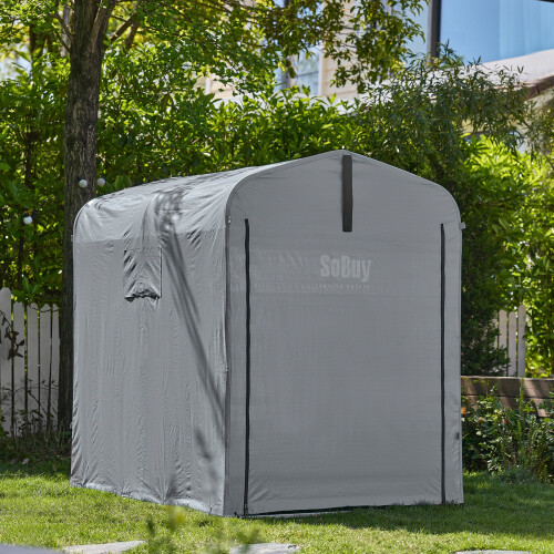 SoBuy Υπαίθριο Γκαράζ KLS11-DG Γκρι 120x176x163 cm 2