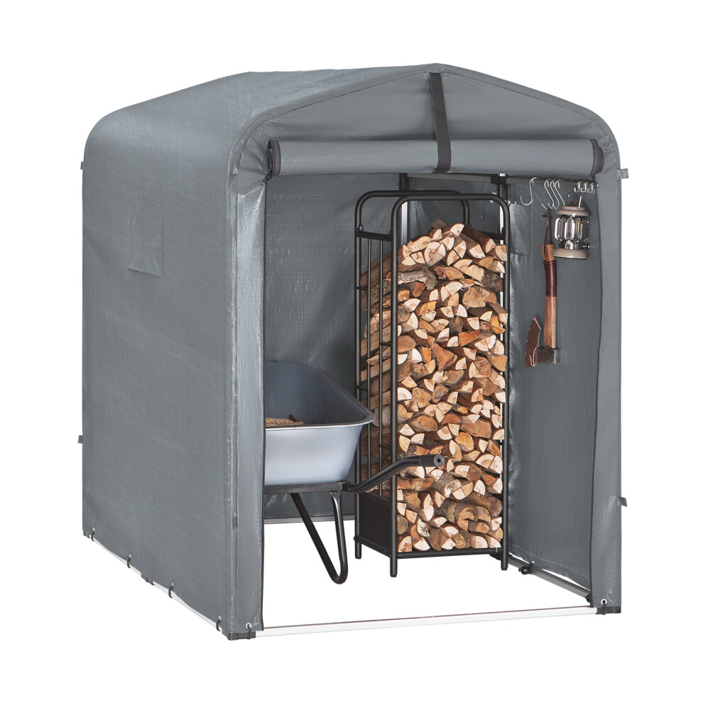 SoBuy Abri de Jardin Extérieur Garage Voiture 120x176x163 cm Gris