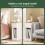 Mesa de Cabeceira SoBuy 20cm com Gaveta Ondulada Branco/Madeira 4