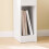 Mesa de Cabeceira SoBuy 20cm com Gaveta Ondulada Branco/Madeira 11