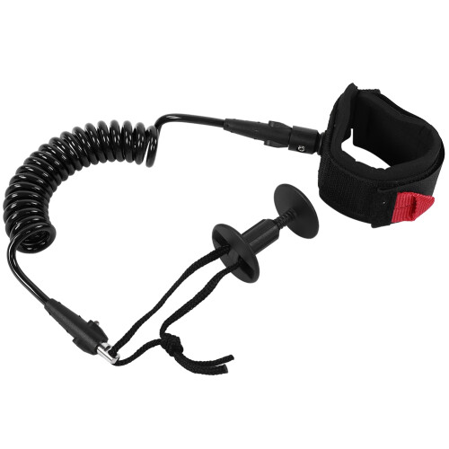 Bodyboard Coiled Wrist Leash Board Surfing Accessories 5.5MM/5ft Black 1