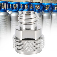 Brass CO2 Adapter Replace Tank Canister Conversion (Silver)