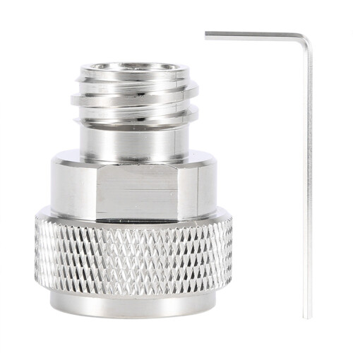 Brass CO2 Adapter Replace Tank Canister Conversion (Silver) 1