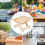 Foldable Solid Wood Small Square Bench Rural Styles Bench Ergonomic Design Fine Workmanship 10