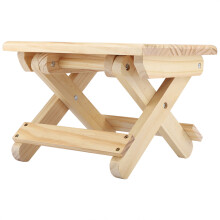 Foldable Solid Wood Small Square Bench Rural Styles Bench Ergonomic Design Fine Workmanship
