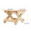 Foldable Solid Wood Small Square Bench Rural Styles Bench Ergonomic Design Fine Workmanship 7