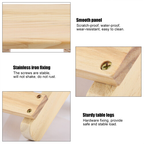 Foldable Solid Wood Small Square Bench Rural Styles Bench Ergonomic Design Fine Workmanship 2