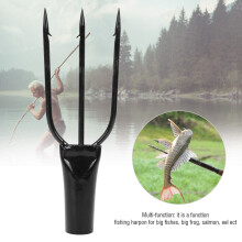 3,4,5 Prong Fishing Harpoon Stainless Steel Fishing Fork Fish Spear Gig Fork Hook(Three teeth)