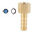 Scuba Diving Regulator Hose Adapter Connector 3.5cm Length Thickened Copper Hose Barb Fitting 11