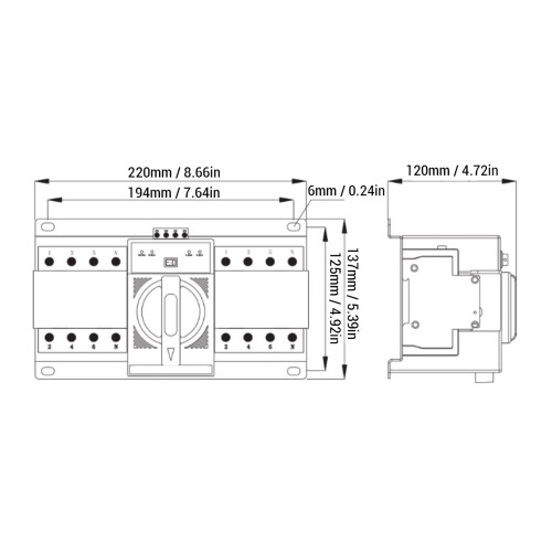 Power Transfer Switch 4P 400V 32A CB Grade Manual Automatic Generator Changeover Switch 1