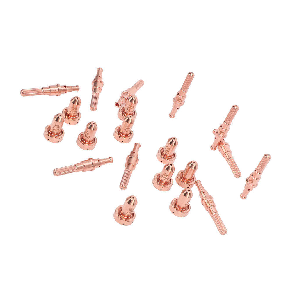 10Pcs 9-8212 Nozzles 10Pcs 9-8215 Electrodes Brass Nozzle Electrode Set For Sl60 Sl100 Plasma Cutting Torch 4181325127002
