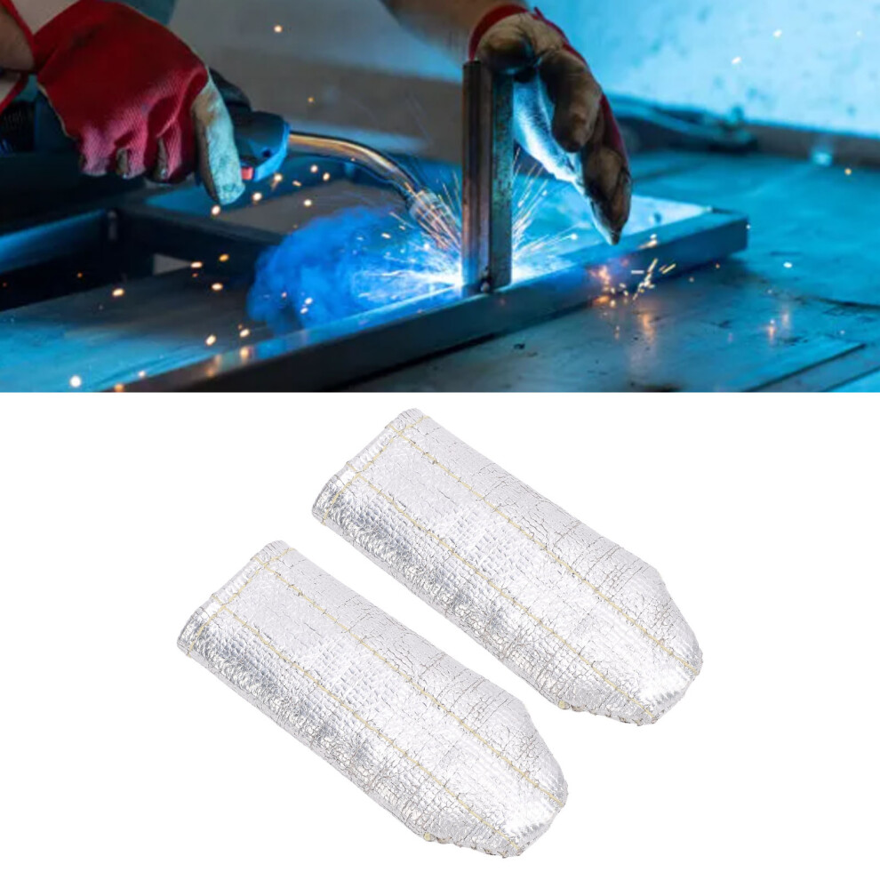 2Pcs Tig Welding Finger Heat Shield Pocket Size Aluminum Foil Unisex Welders Glove Insulation Guards 6921325126999