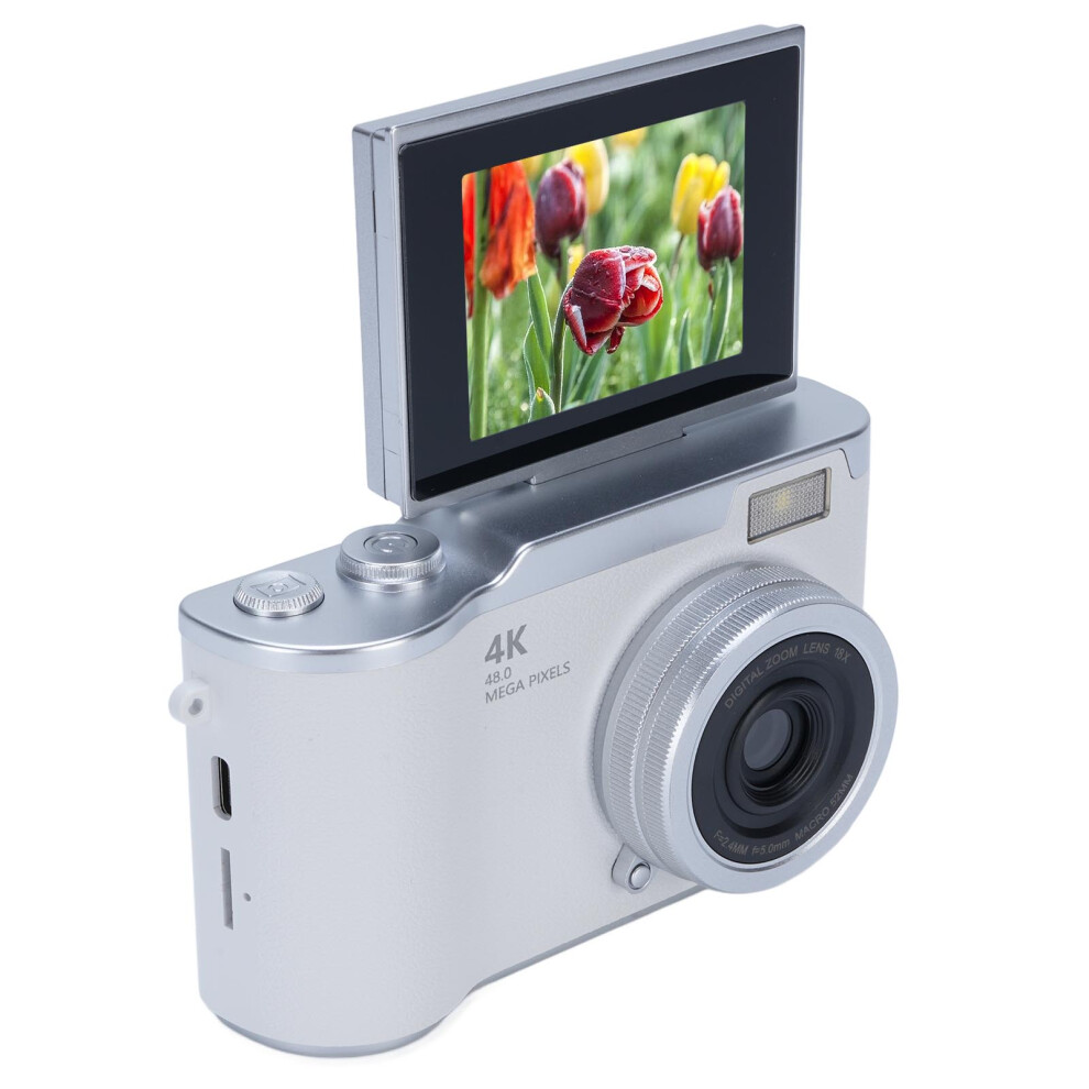 Digital Photography Camera 1080P 48Mp 2.4 Inch Hd Display 8X Electronic Zoom Video Camera White 4901325127600