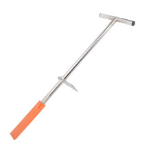 Dibble Bar Planting Tool with Foot Pedal Stainless Steel T Handle Spade Shovel for Digging Transplanting Gardening