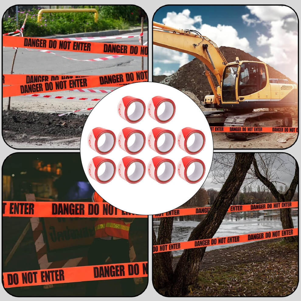 10Pcs Hazard Warning Safety Stripe Red White PE Caution Tape Retractable Isolation Construction Site Guard Fence-image-OPC-PHX7M9V-NEW