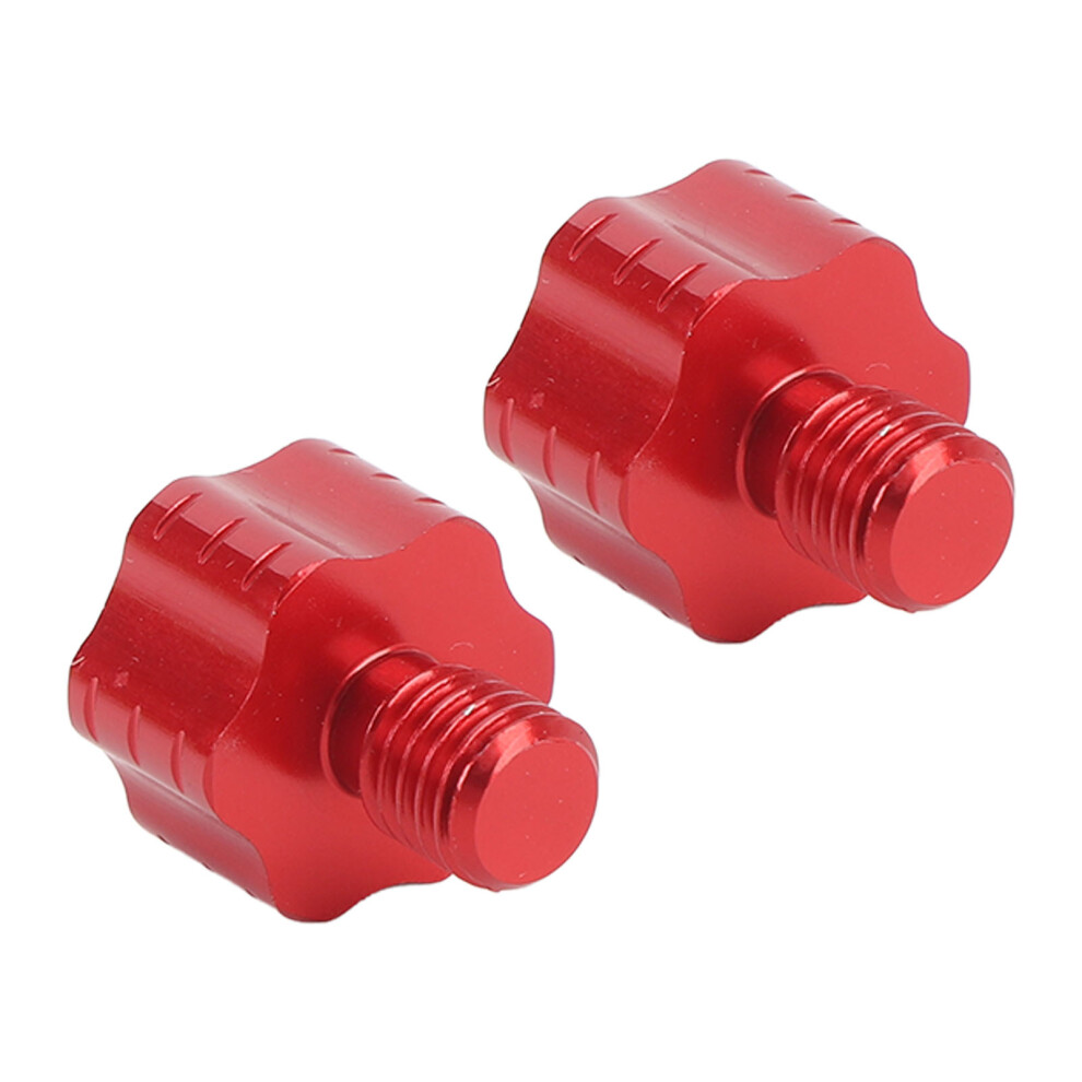 2Pcs Motorcycle Rearview Mirror Adapter Bolts Aluminum Alloy Anti Slip Mirror Mount Adapter Screw For Motorbike Red 9451325130896