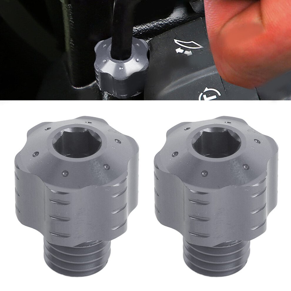 2 Pcs Motorcycle Rear View Mirror Hole Plug 10Mm Reverse Thread Aluminium Alloy Mirror Hole Screws Bolts Ti Color 8341325130976