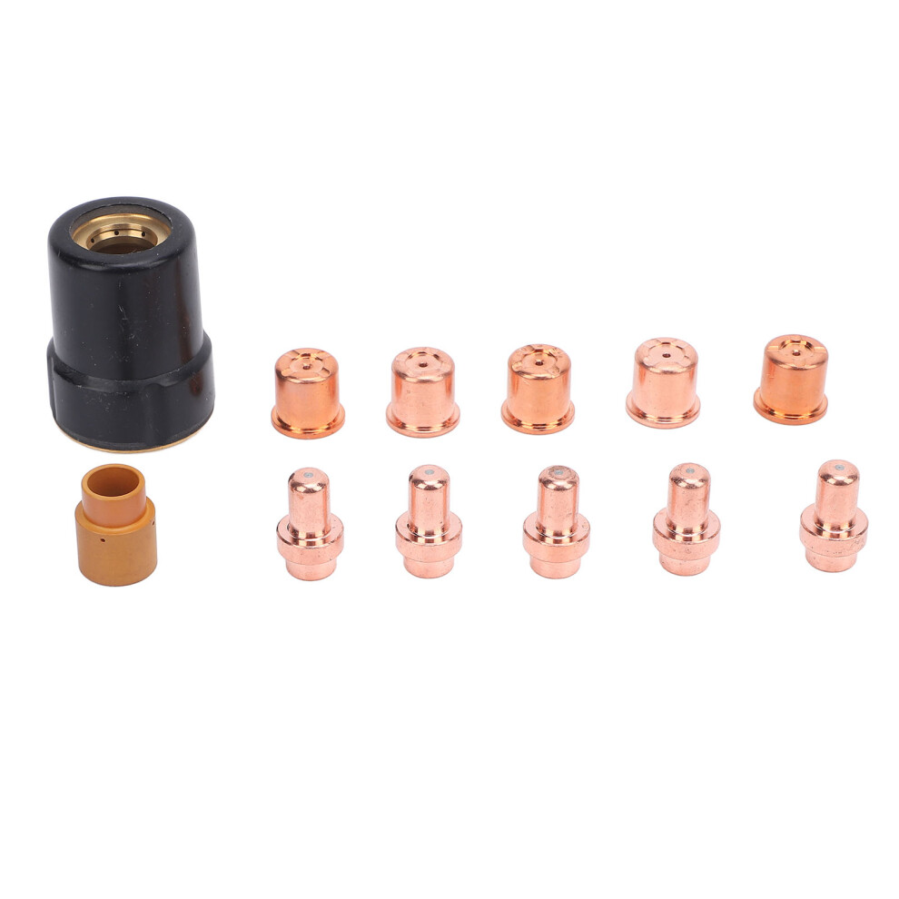 12 Pcs Set Plasma Cutter Tip Electrode Kit Electrodes Tips Swirl Ring Shield Cap For Eastwood Versa-Cut 40 For Cb50 8401325131646