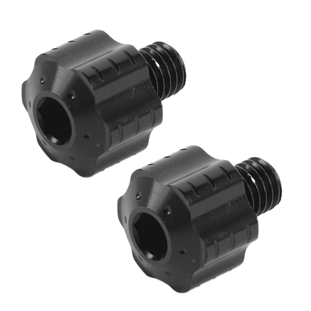 2Pcs 8Mm Motorcycle Mirror Hole Plugs Aluminium Alloy Anodizing Left Hand Threaded Rearview Mirror Hole Screw Black 4071325133113