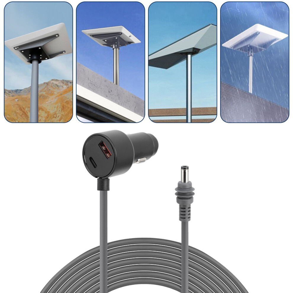 10Ft Dc Car Power Cable Water Resistant Quick Setup Usb And Type C Charging 12V To 48V Power Cord For Mini Dish Antenna 4101325134251
