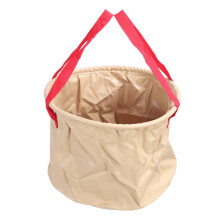 Faltbarer Eimerbehälter 20 L beige tragbar