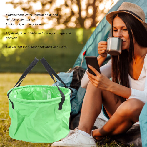 Faltbarer 20-Liter-grüner Eimer-Behälter-Becken 2