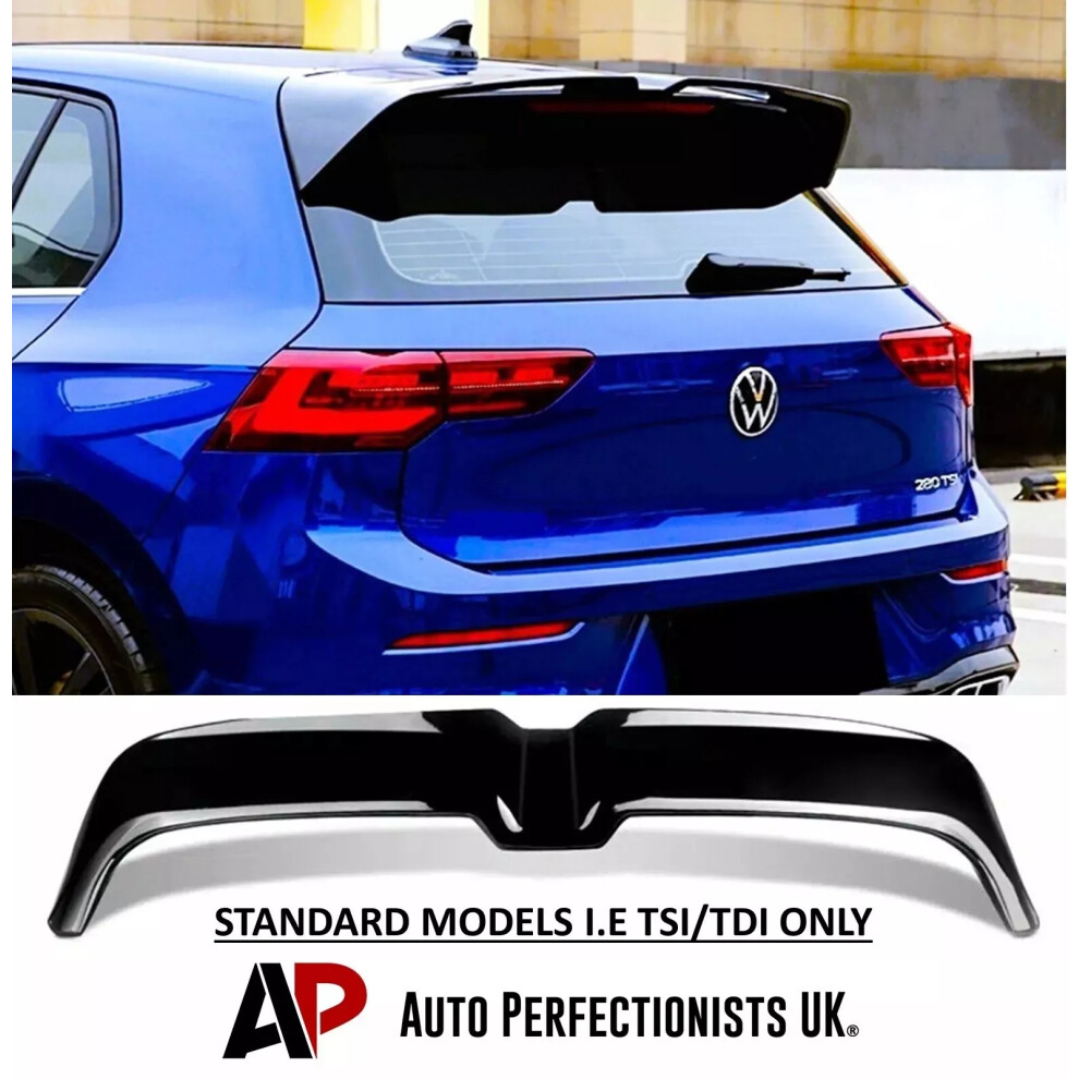 For Vw Golf Mk8 Tsi Tdi Ot Style Rear Roof Spoiler Boot Lip Wing 5061072662423