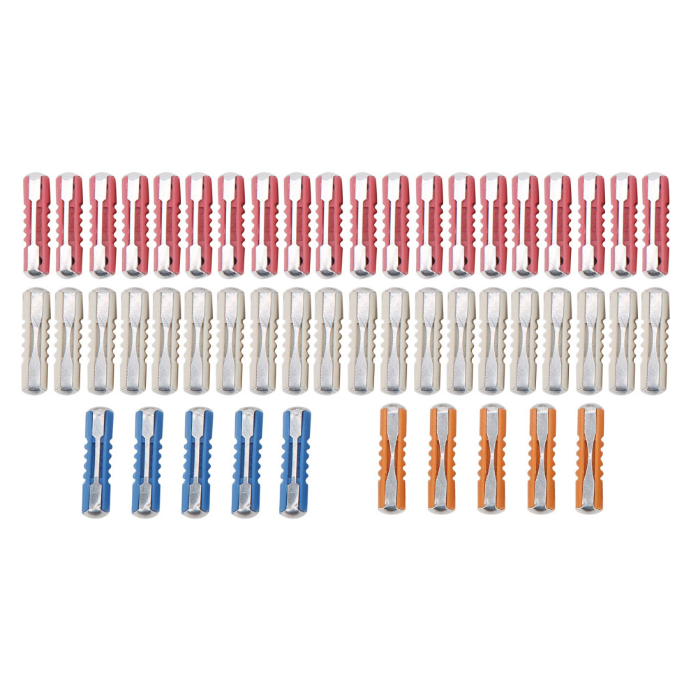 Jadeshay European Fuse 50Pcs 5A 8A 16A 25A Car Fus White/Blue/Orange 9037306165189