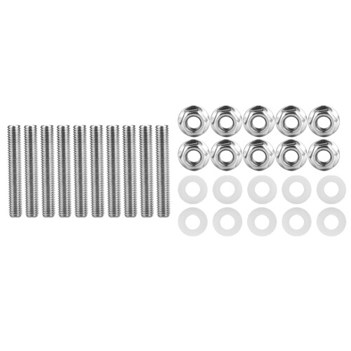 Lsaardth Exhaust Manifolds Bolt- 10pcs Stainless S 1