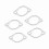 BOROCO Exhaust Flange Gasket, 5Pcs 3'' Ceramic Exh 6