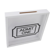 Travel Adventure Archive Shadow Box 29CM Storage Display White Top Loading Shadow Box with Slot for Picture White