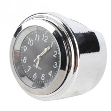 22‑25mm Universal Motorcycle Handlebar Clock Metal Mount Hand Grip Bar Dial Watch (Black Dial)