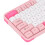 Wireless Bluetooth Keyboard and Mouse Combo Dual Mode 100 Keys Gaming Keyboard 1600DPI Mouse Set for PCs Laptops Pink 8