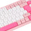 Wireless Bluetooth Keyboard and Mouse Combo Dual Mode 100 Keys Gaming Keyboard 1600DPI Mouse Set for PCs Laptops Pink 10